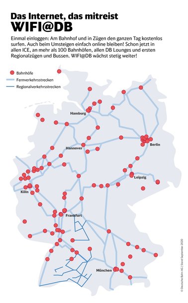 Das Internet, das mitreist: Deutsche Bahn bringt größtes rollendes WLAN-Netzwerk Europas an den Start